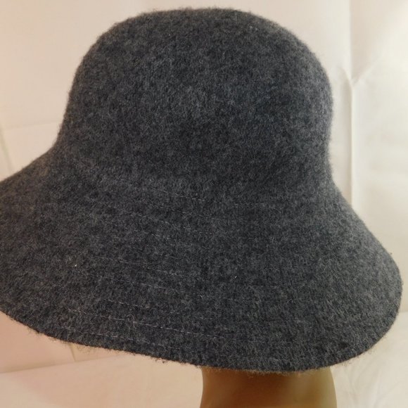 Wool Blend Gray Women\'s Bucket Hat
